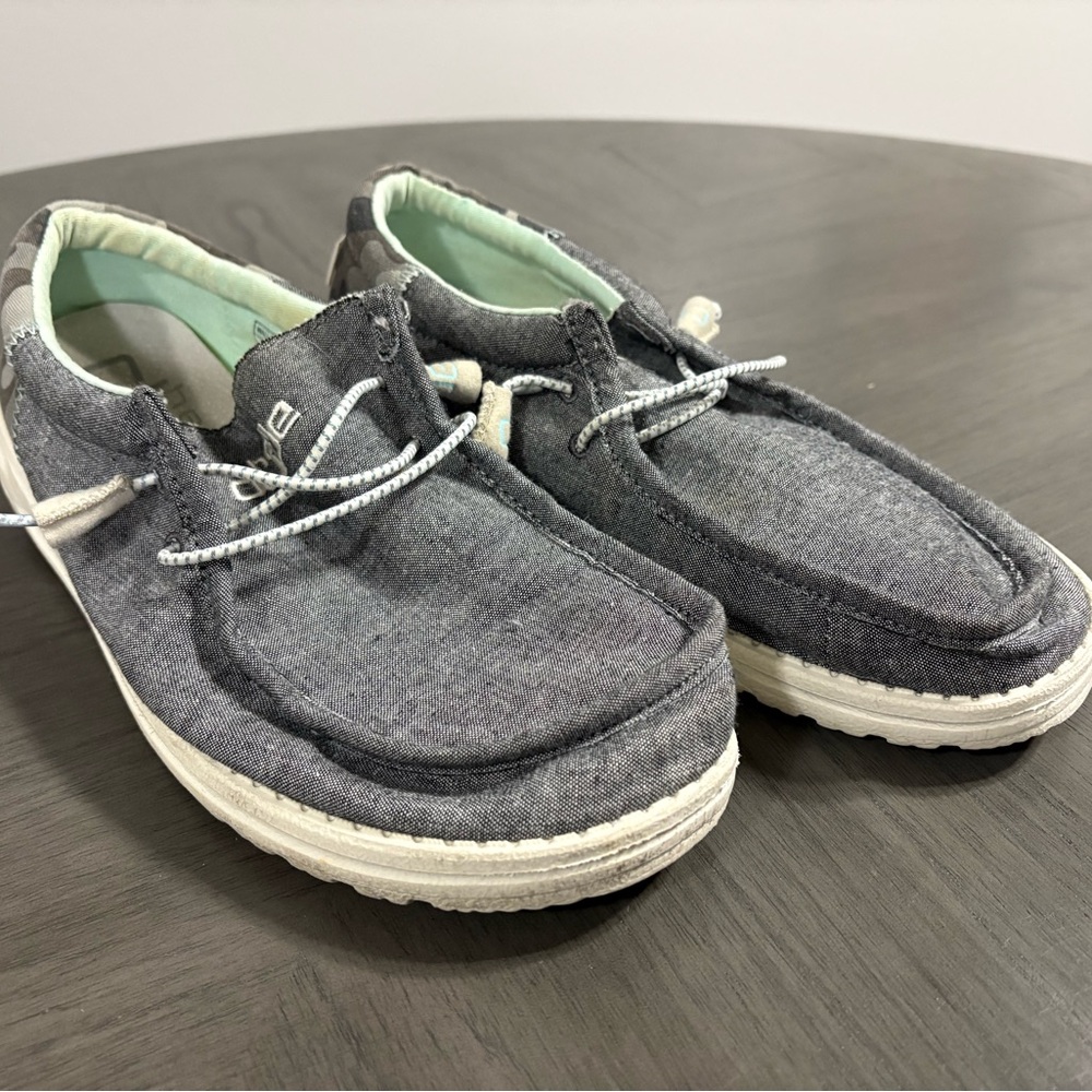 Hey Dude Men's Charcoal Boat Shoes